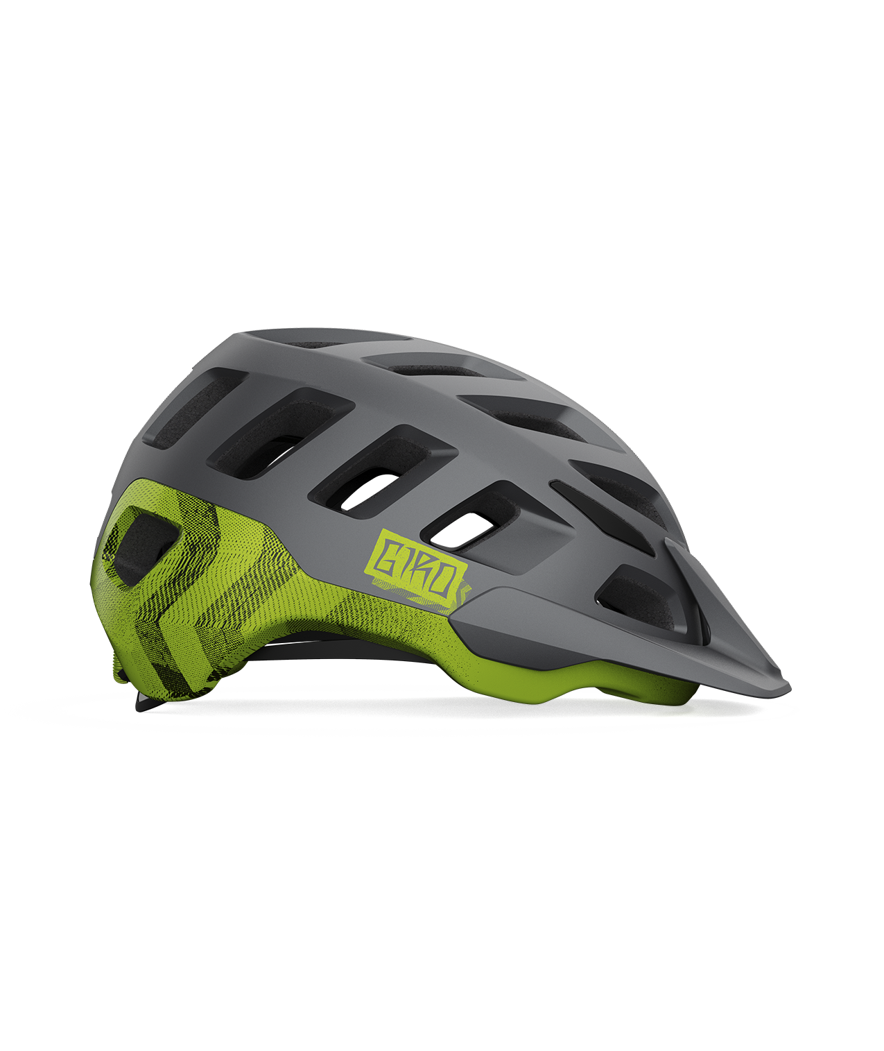 CASCO GIRO RADIX MIPS MATTE METALLIC BLACK/ANODIZED LIME