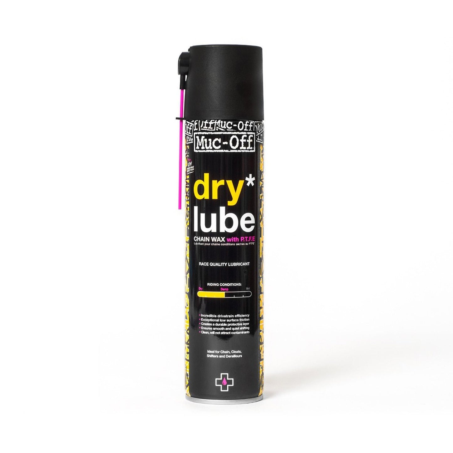 Aceite de cadena cera seco bicicleta Muc-Off aerosol 400ml