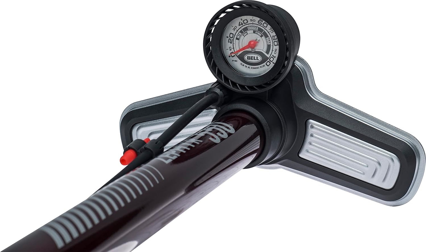 BOMBIN DE PIE CON MANOMETRO BELL ZEPHYR 550 CON MANOMETRO