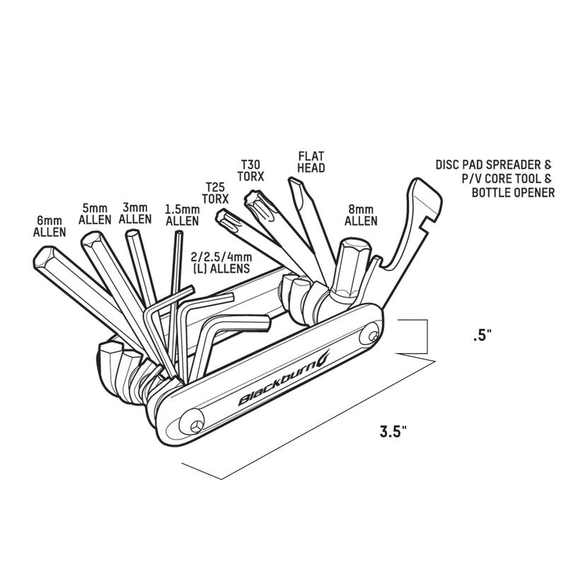 Herramienta Blackburn Grid 13 Mini Tool Grey