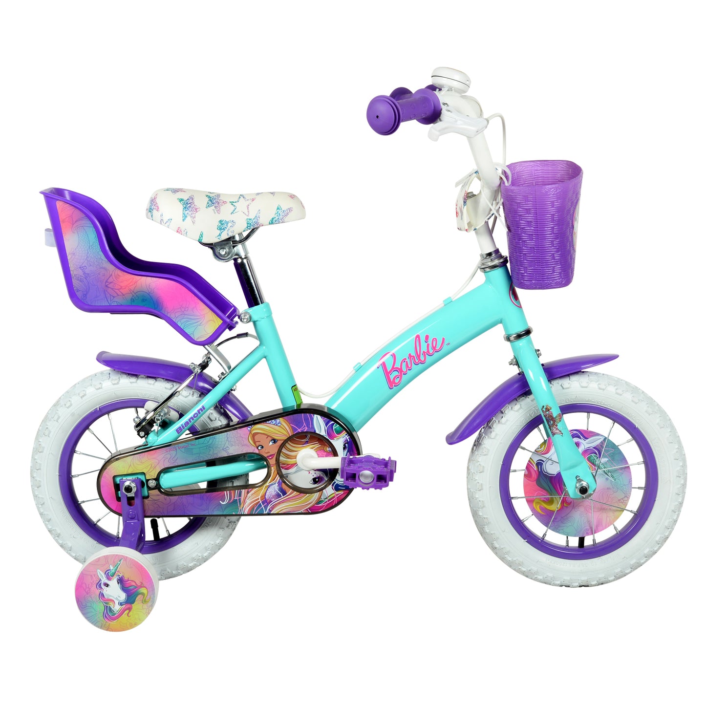 Bicicleta BARBIE 12 CELESTE