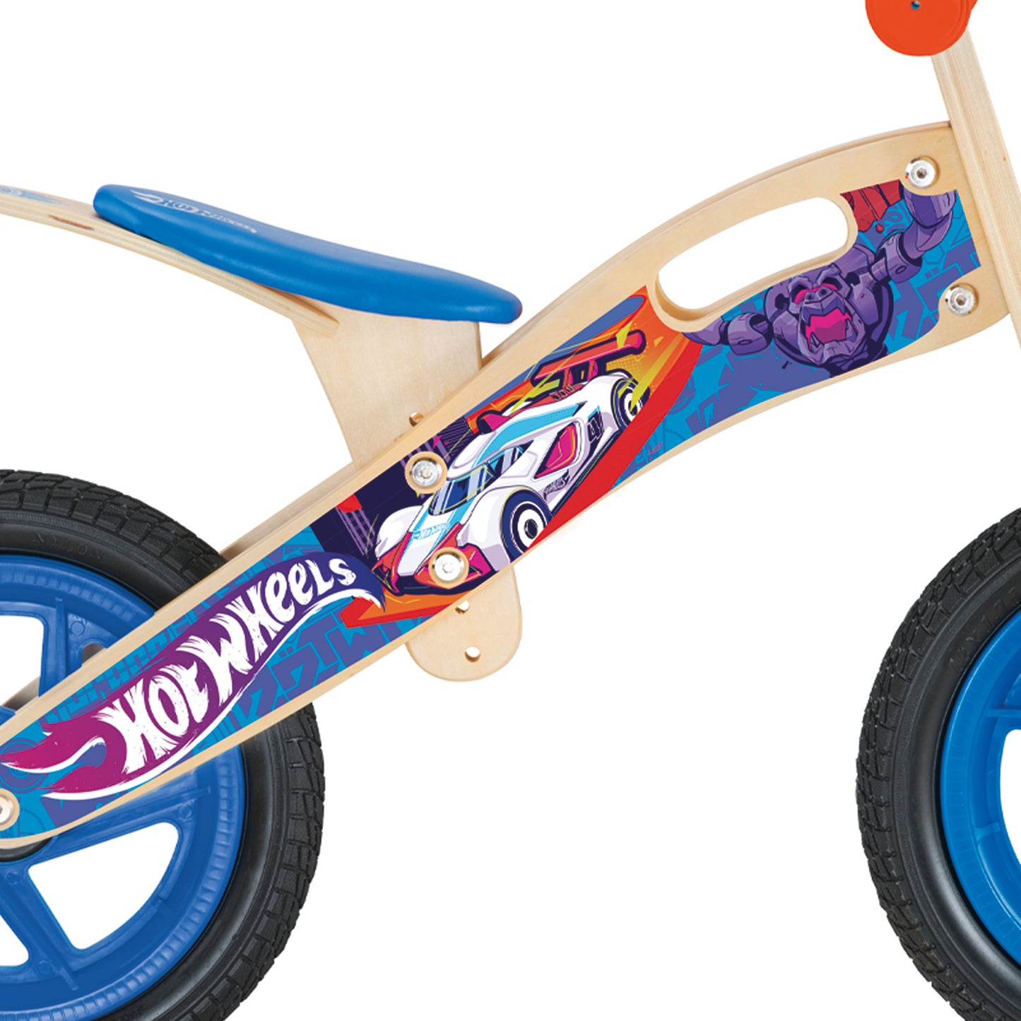 HOTWHEELS BICICLETA MADERA AZUL