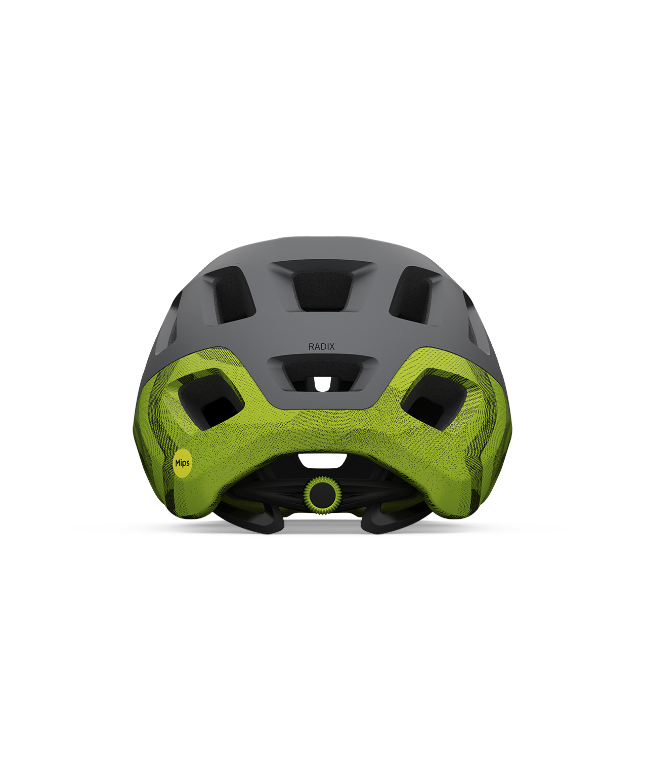 CASCO GIRO RADIX MIPS MATTE METALLIC BLACK/ANODIZED LIME