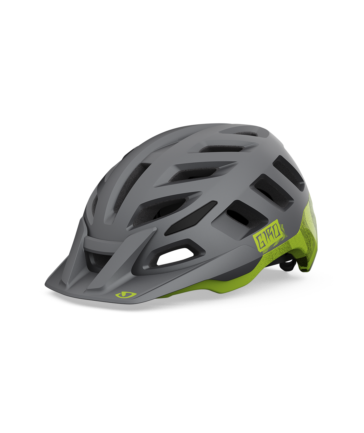 CASCO GIRO RADIX MIPS MATTE METALLIC BLACK/ANODIZED LIME