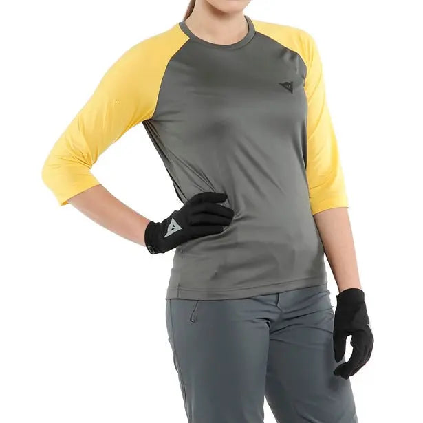 JERSEY DAINESE HG BONDY 3/4 WMN DARK-GRAY/YELLOW Dainese
