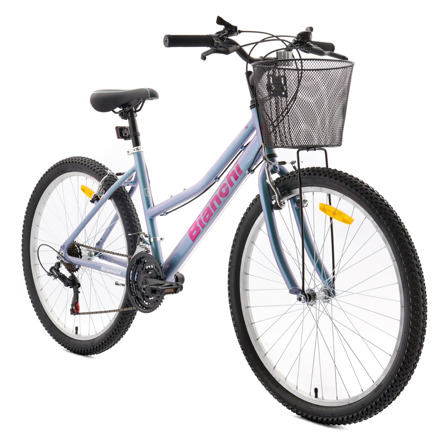 BICICLETA BIANCHI MTB PRO 26 ST LADY CON CANASTO VERDE