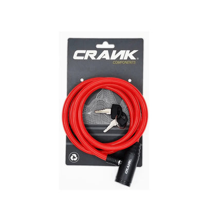 Candado Crank 515 8X1200 C/Llave Neon Red CRANK