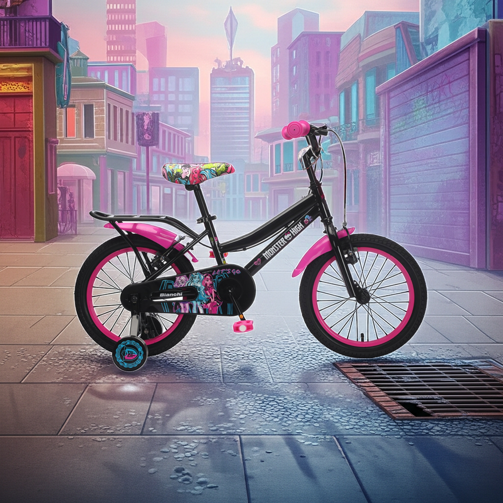BICICLETA MONSTER HIGH 16 NEGRO