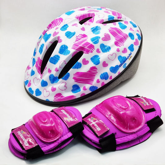 Combo Bianchi Niña (Casco+Protecciones)