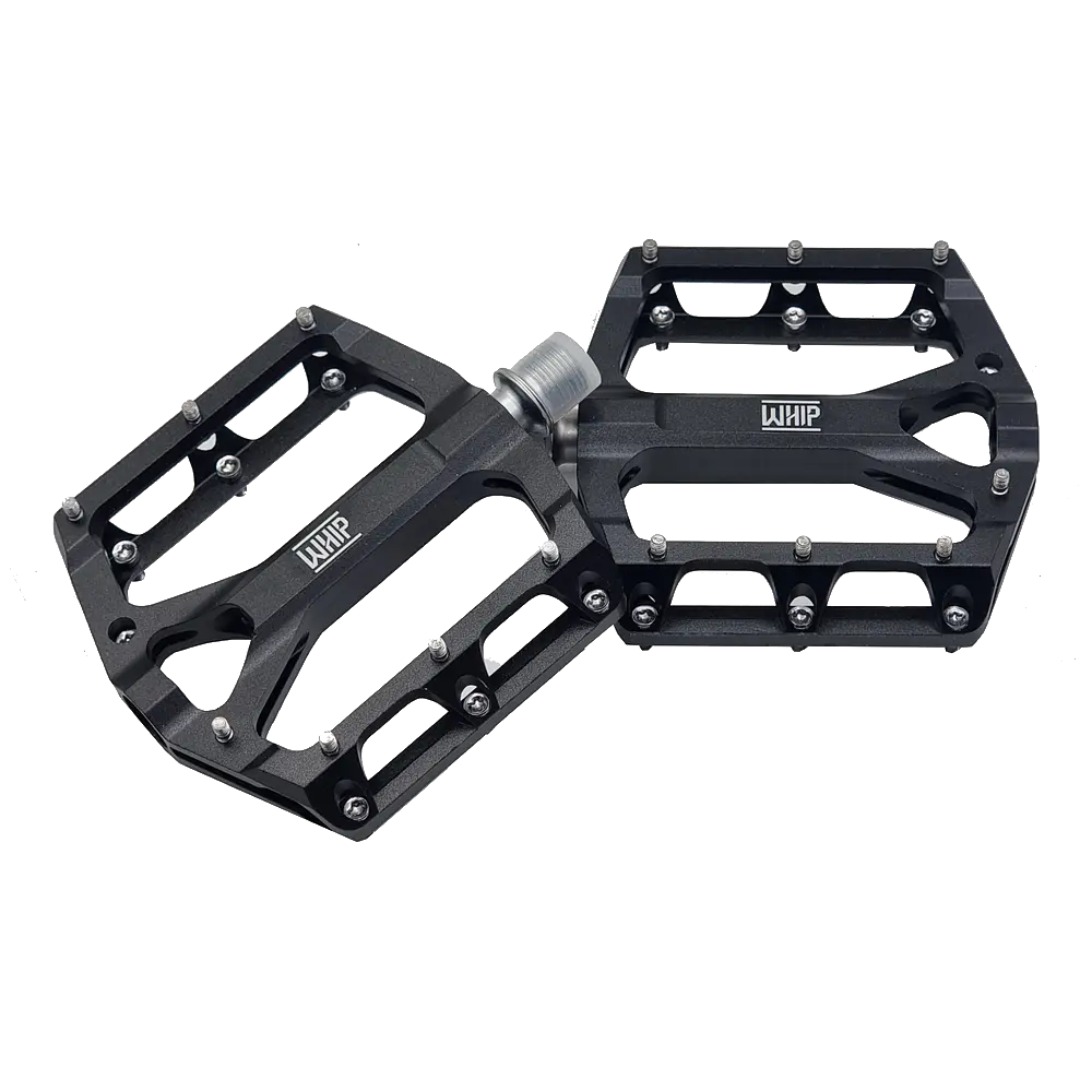 eje de pedales de bicicleta PEDAL WHIP CNC ALUMINIO ROD SELLADO EJE CR-MO BLACK