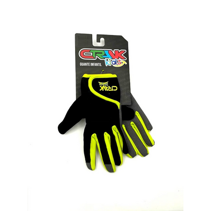 GUANTE CRANK KID DEDO LARGO NIÑO BLACK GREEN
