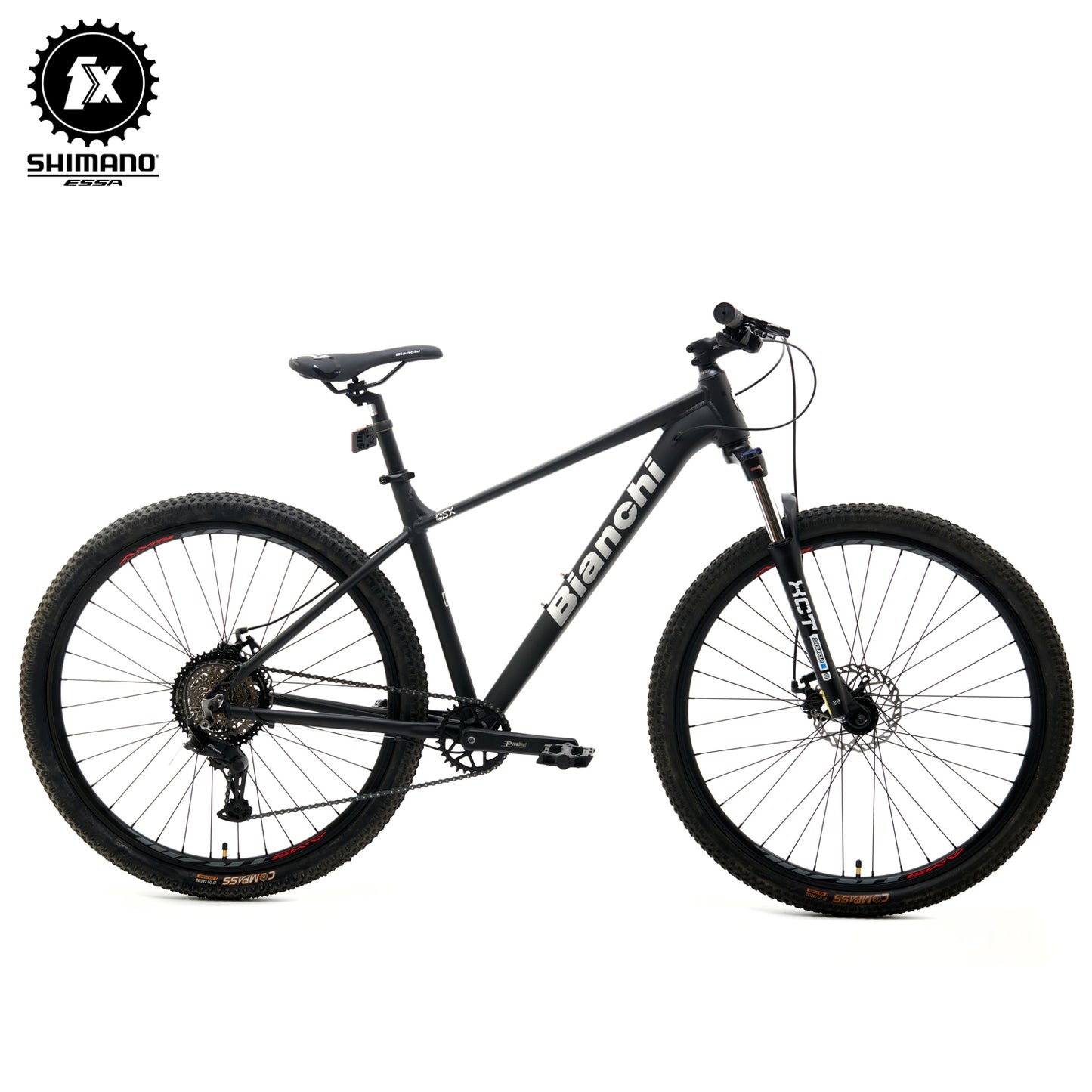 BIANCHI AGGRESSOR 29 SX - ESSA - 1*8 - NEGRO SEMI MATTE