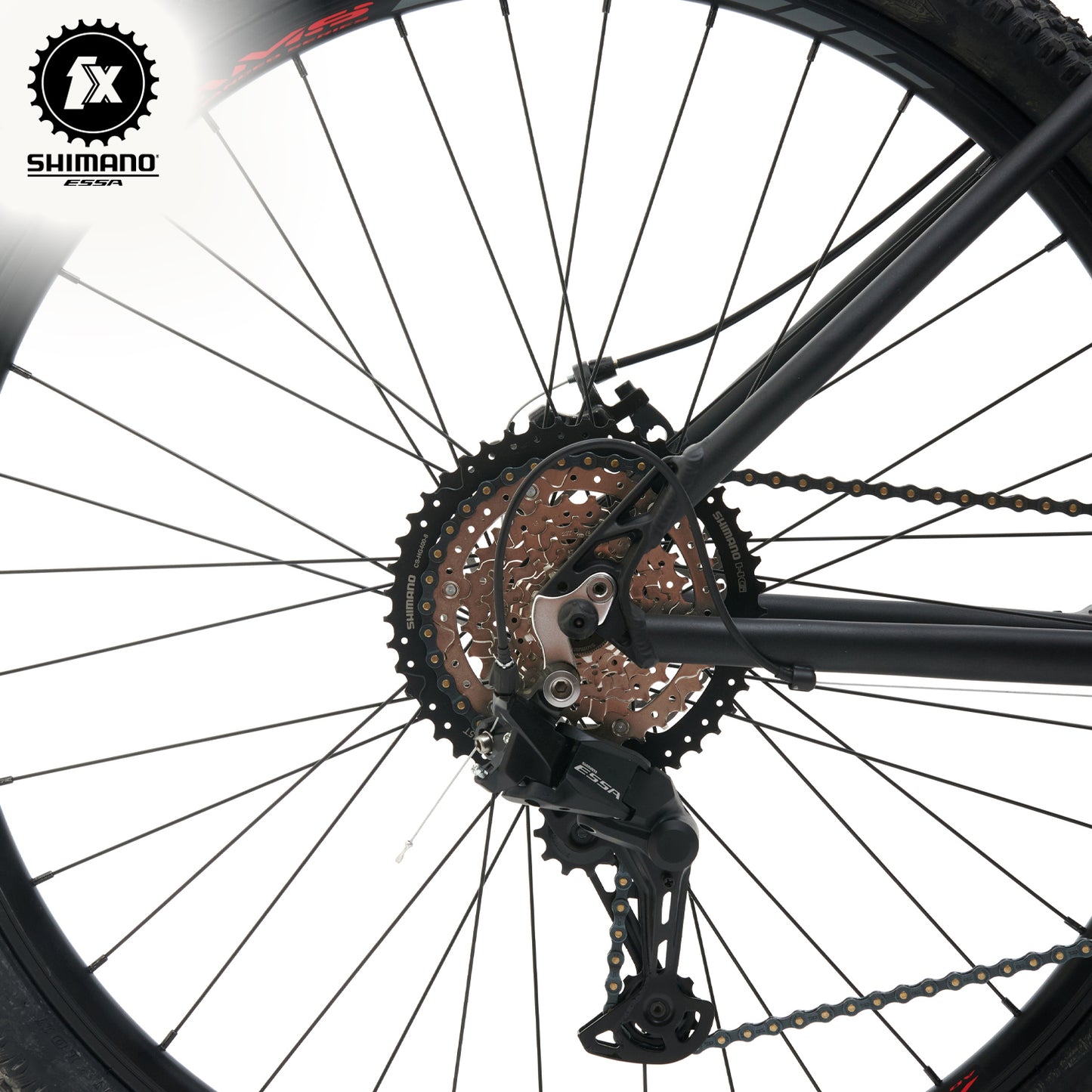 BIANCHI AGGRESSOR 29 SX - ESSA - 1*8 - NEGRO SEMI MATTE
