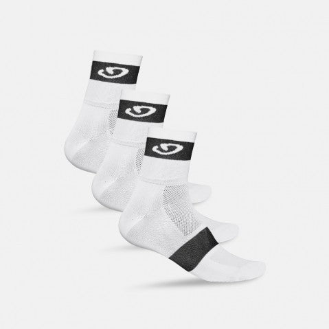 CALCETINES GIRO LARGO COMP RACER 3 PACK WHITE/BLACK