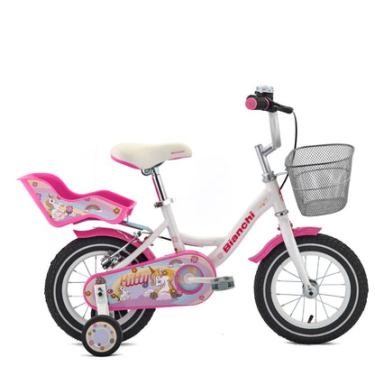 BICICLETA BIANCHI KITTY 12 BLANCO / FUCSIA