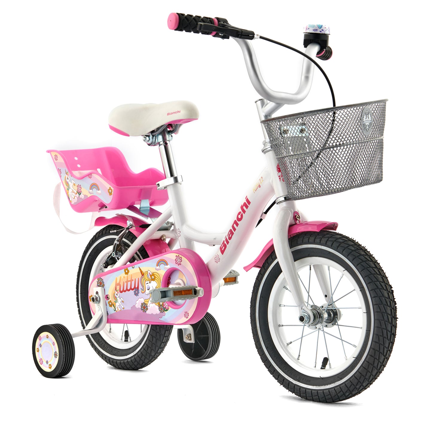 BICICLETA BIANCHI KITTY 12 BLANCO / FUCSIA