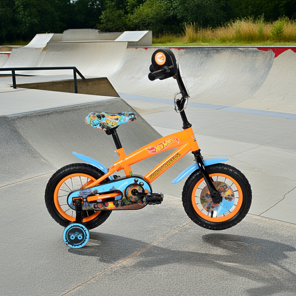 BICICLETA HOTWHEELS 12 NARANJO