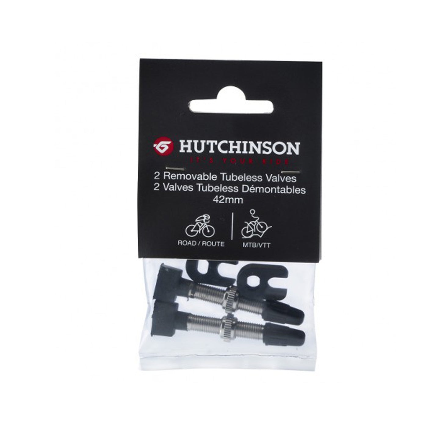 VALVULAS PARA BICICLETA HUTCHINSON 42MM (PAR) TUBELESS