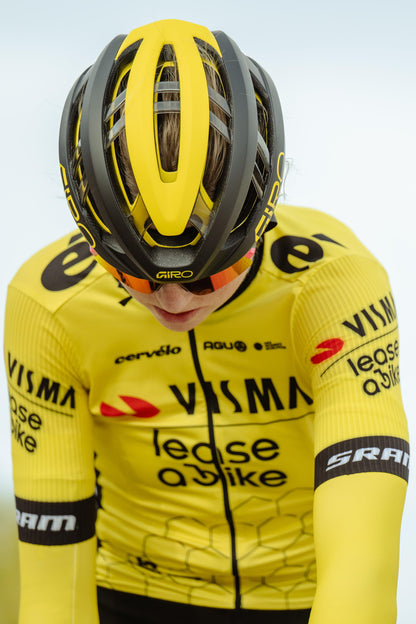 CASCO GIRO ARIES SPHERICAL TEAM VISMA BLACK/YELLOW