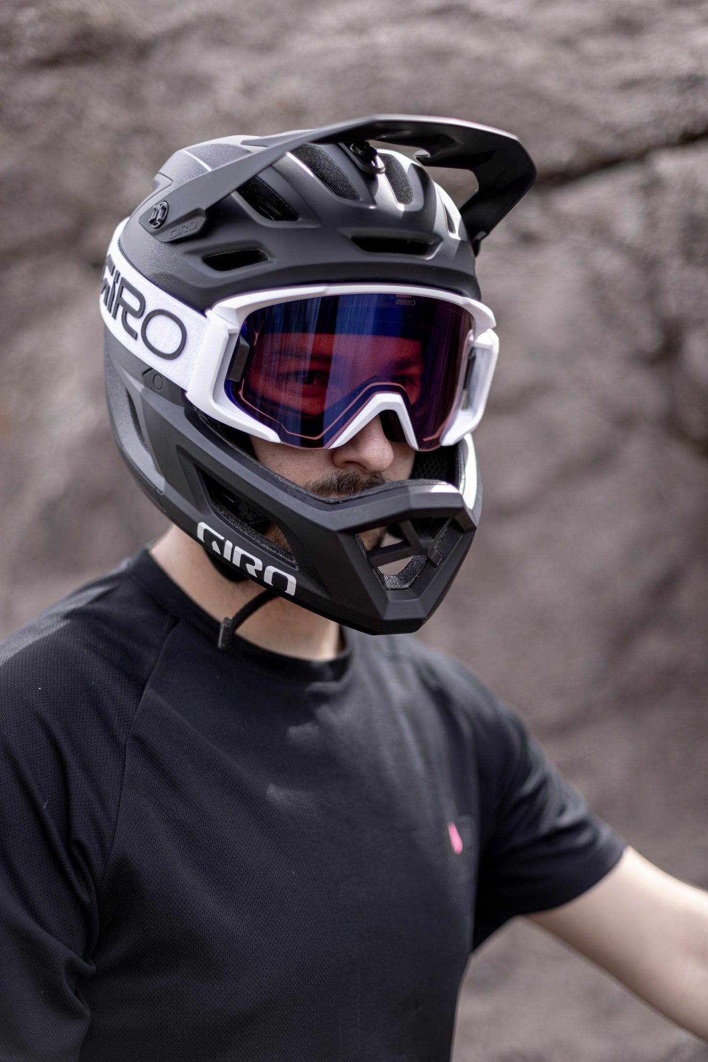 ANTIPARRA GIRO DROPLINE MTB WHITE VIVID TRAIL/CLEAR