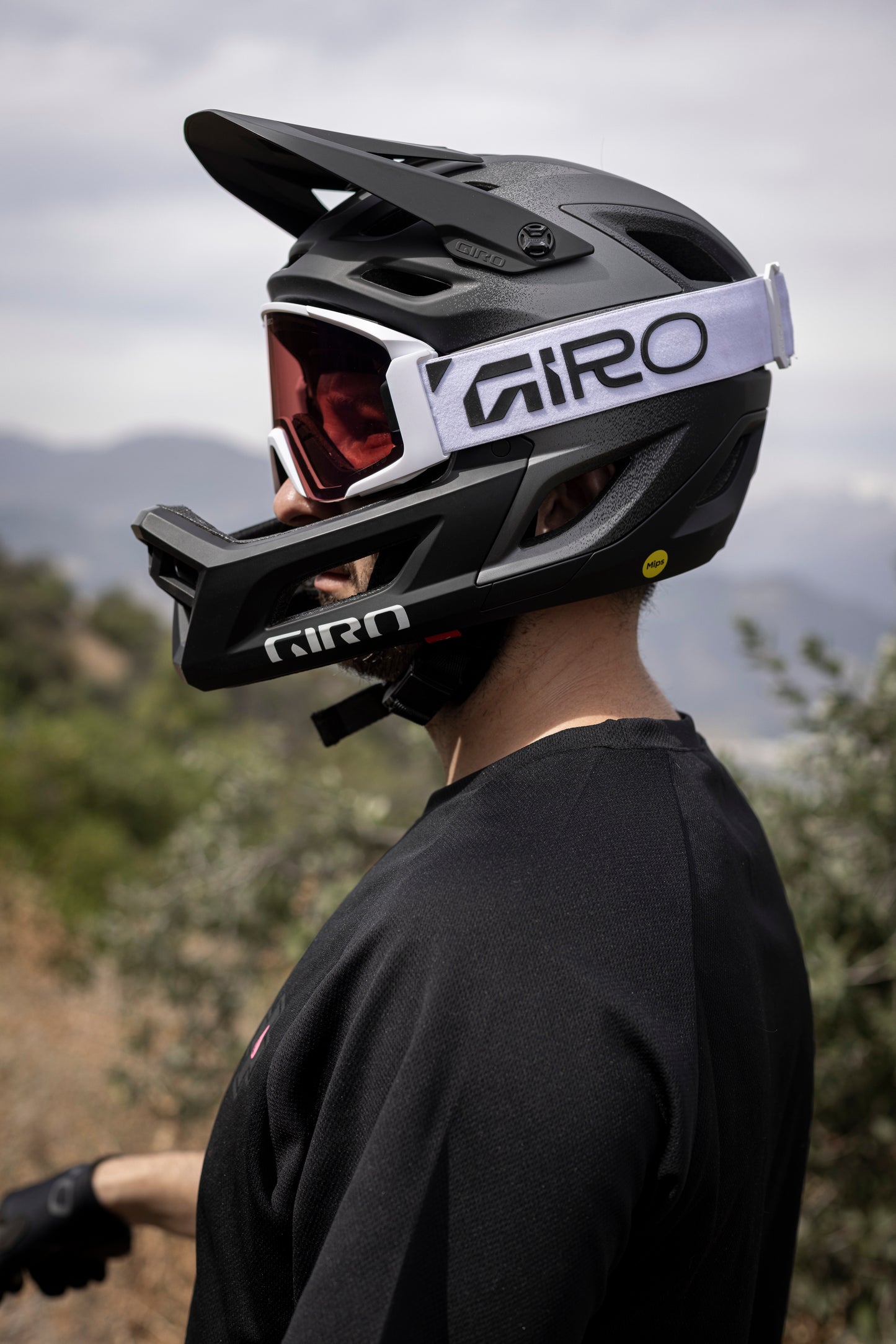ANTIPARRA GIRO DROPLINE MTB WHITE VIVID TRAIL/CLEAR