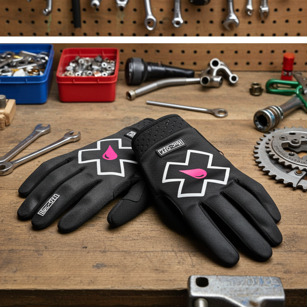 GUANTE DE BICICLETA MUC-OFF BLACK LOGO